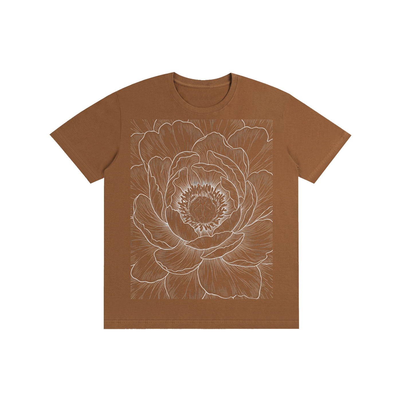 Ethereal Peony Line-Art Graphic Tee
