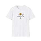 Minimalist Floral America Unisex T-Shirt | Patriotic Graphic Tee