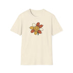 Retro Smiley Face Flower T-Shirt | 70s Vintage Aesthetic Indie Unisex Tee