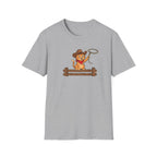 Retro Cowboy Cat Lasso T-Shirt - Cute Orange Tabby Western Graphic Tee