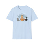 Retro Astronaut Cats Unisex T-Shirt - Vintage Space Cat Graphic Tee