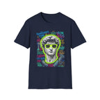 Renaissance Punk Graphic T-Shirt - Neon Street Art David Statue