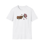 Vintage Hand Holding Peony T-Shirt | Retro Botanical Streetwear Unisex Tee