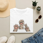 Funny Cat Paws Rock Paper Scissors Unisex T-Shirt - Cute Cat Beans Graphic Tee
