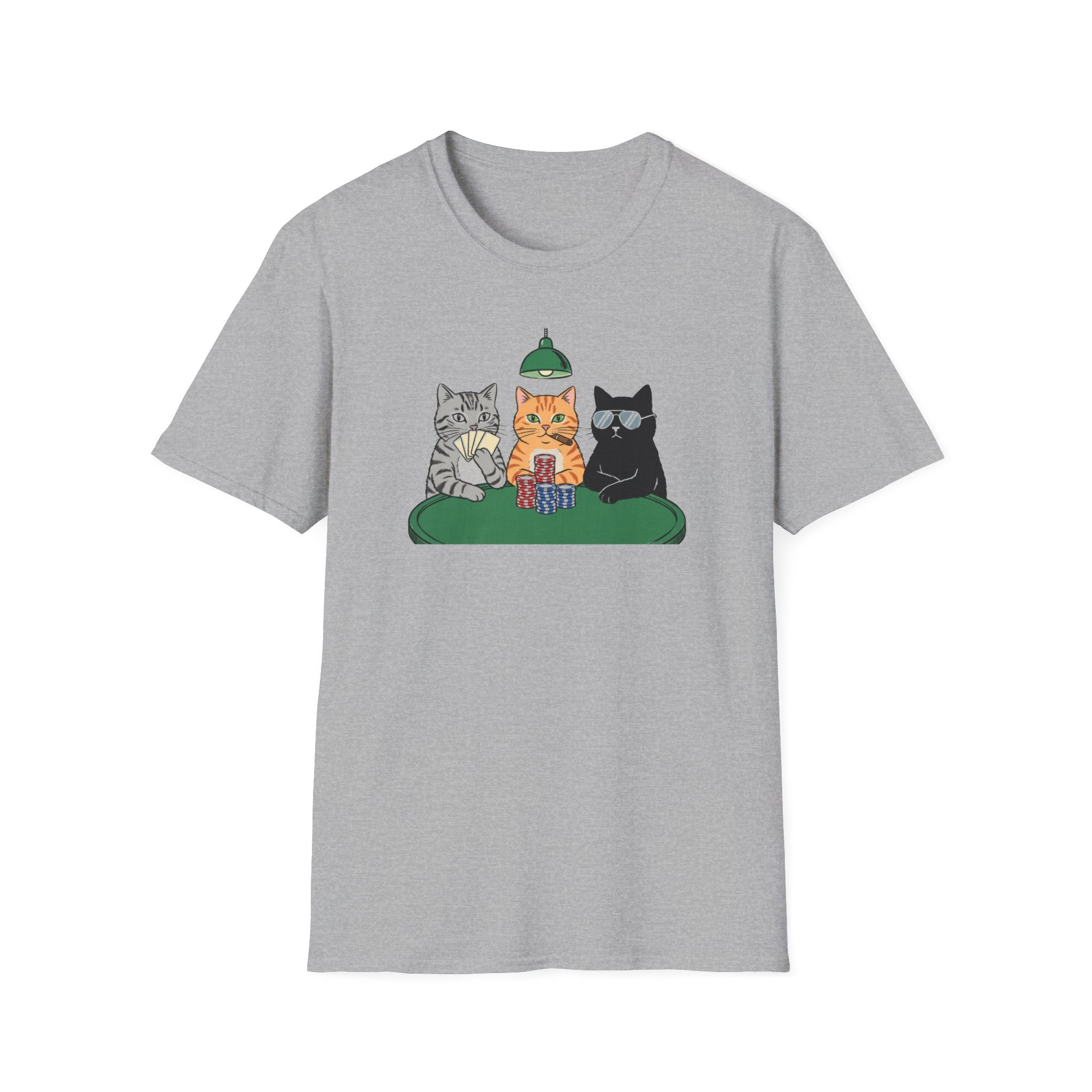 Cats Playing Poker Graphic T-Shirt | Funny Vintage Aesthetic Unisex Tee