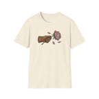 Vintage Hand Holding Peony T-Shirt | Retro Botanical Streetwear Unisex Tee