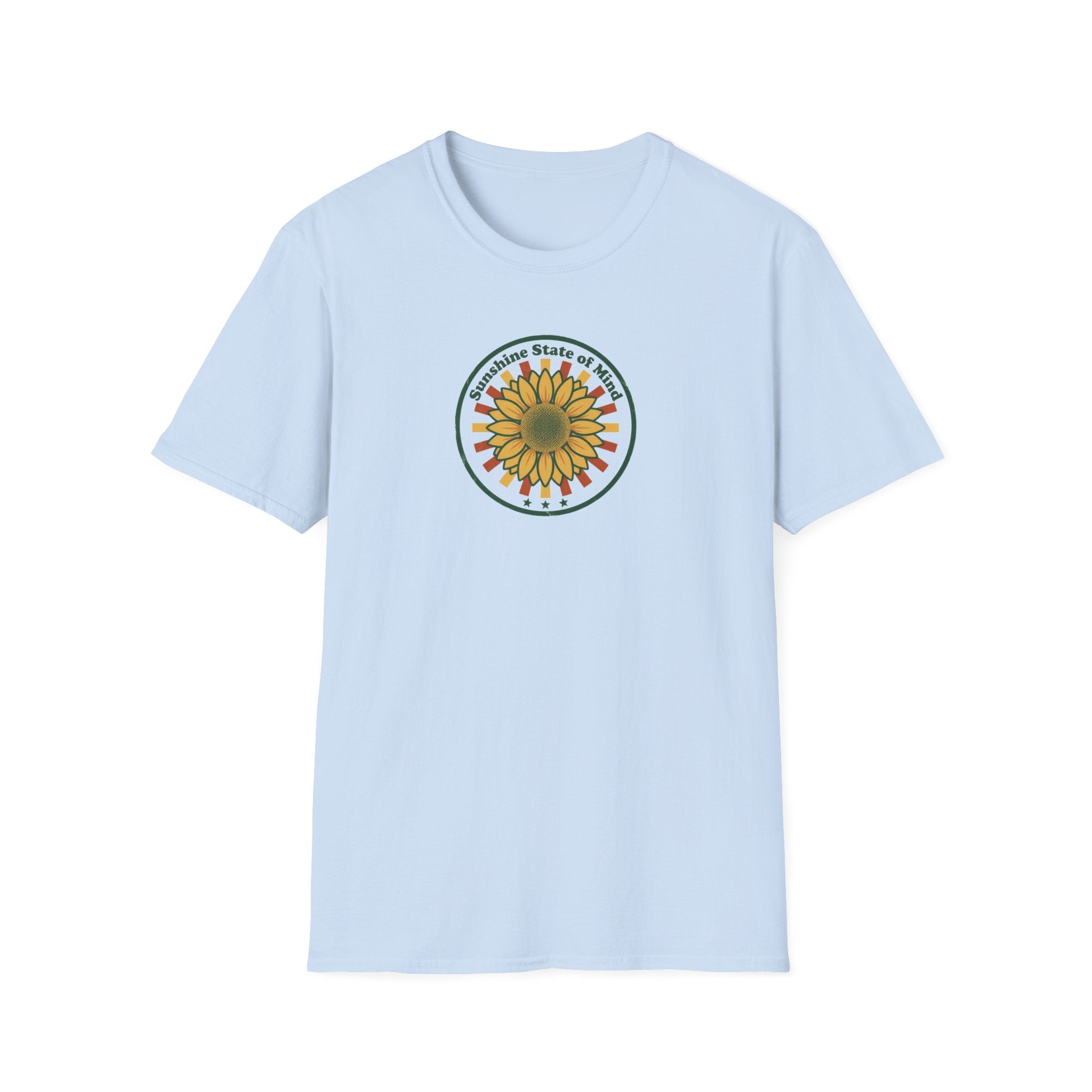 Retro Sunflower Sunshine State of Mind T-Shirt | Vintage Summer Unisex Graphic Tee