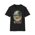 Vintage Sunset Beach Tiger Graphic T-Shirt - Beverly Hills Hotel Style