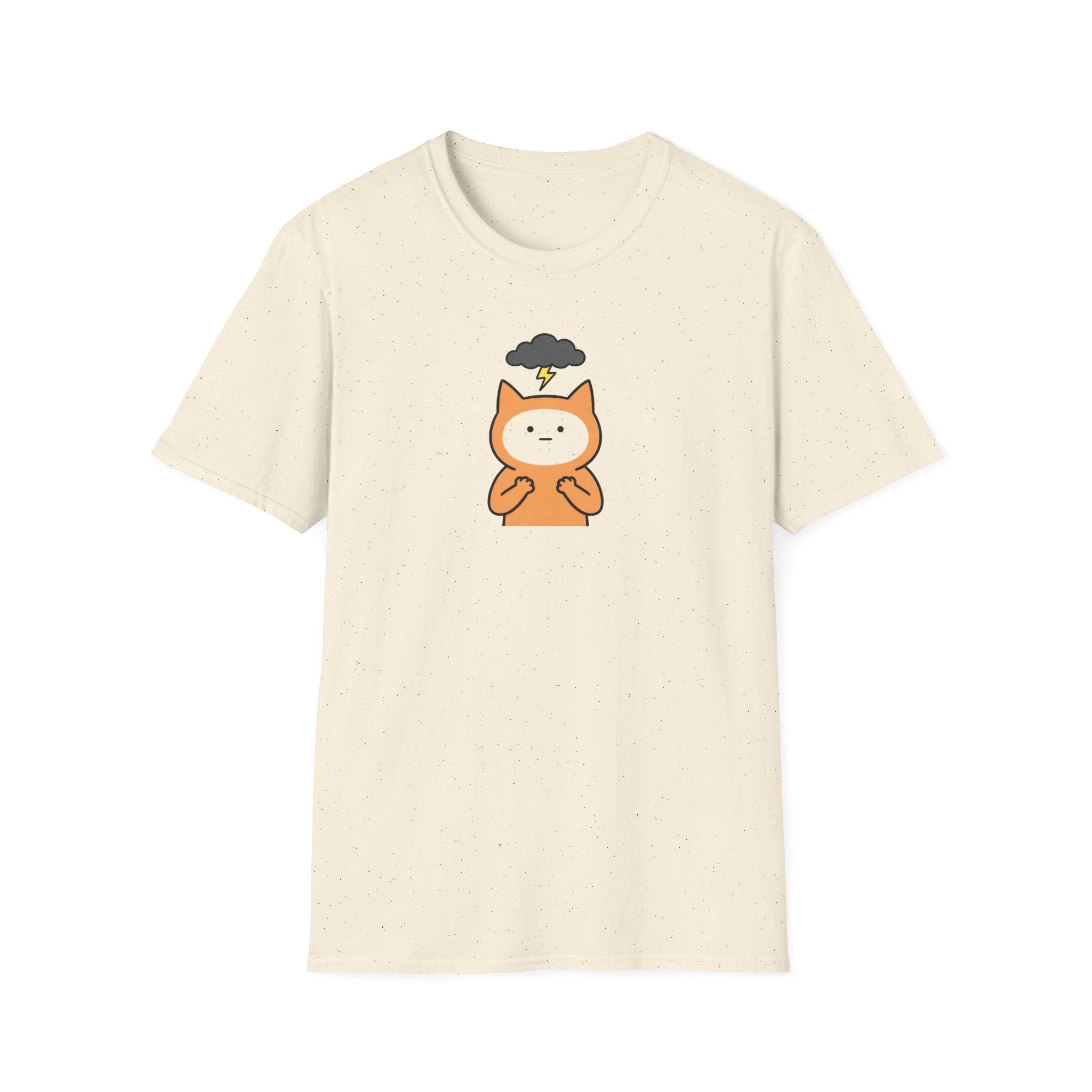 Bad Luck Orange Cat T-Shirt - Cute Thunderstorm Storm Cloud Graphic Tee