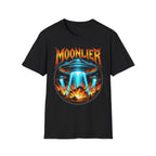 Moonlier UFO Invasion Graphic T-Shirt - Retro Sci-Fi Heavy Metal Apparel