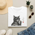 Cool Beatnik Cat Unisex T-Shirt - Vintage Smoking Cat Graphic Tee