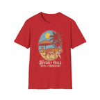 Vintage Sunset Beach Tiger Graphic T-Shirt - Beverly Hills Hotel Style