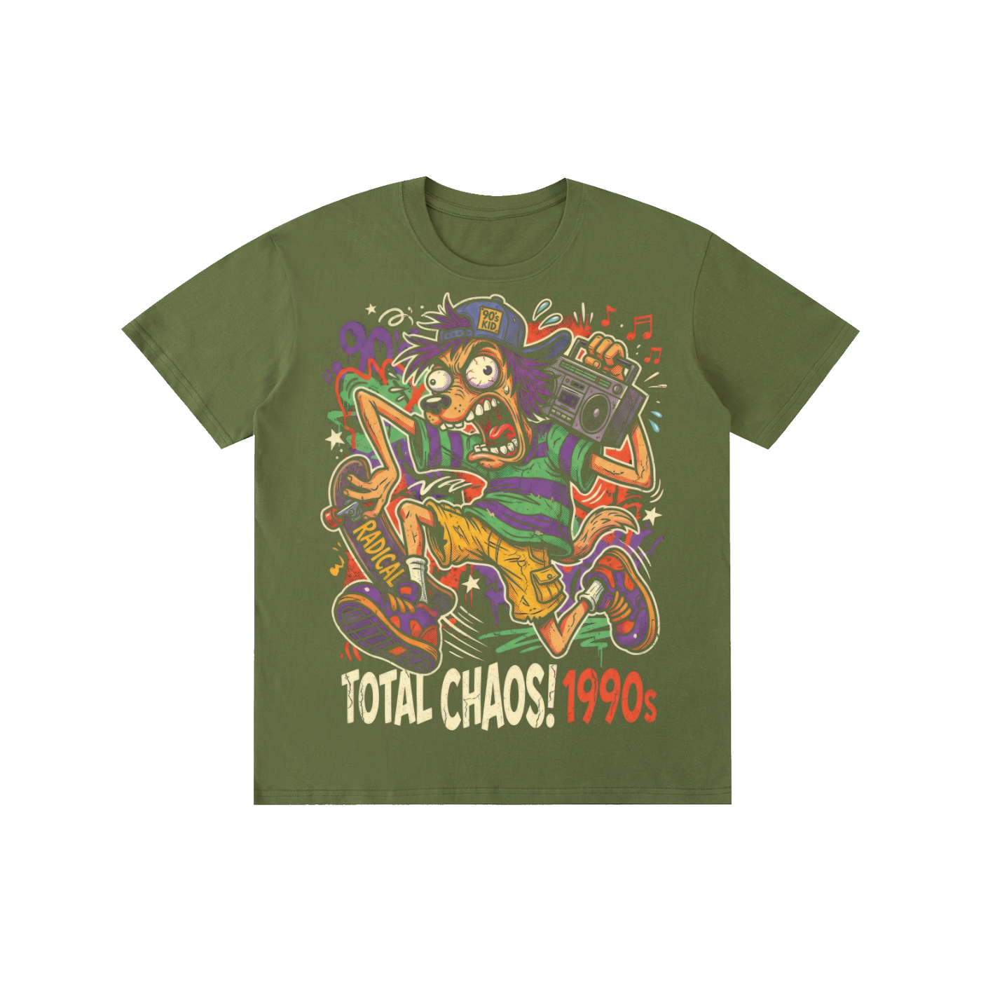 Total Chaos 1990s Skate Graphic Tee