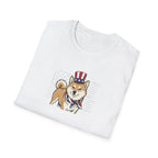 Patriotic Shiba Inu USA Flag Bandana Unisex T-Shirt