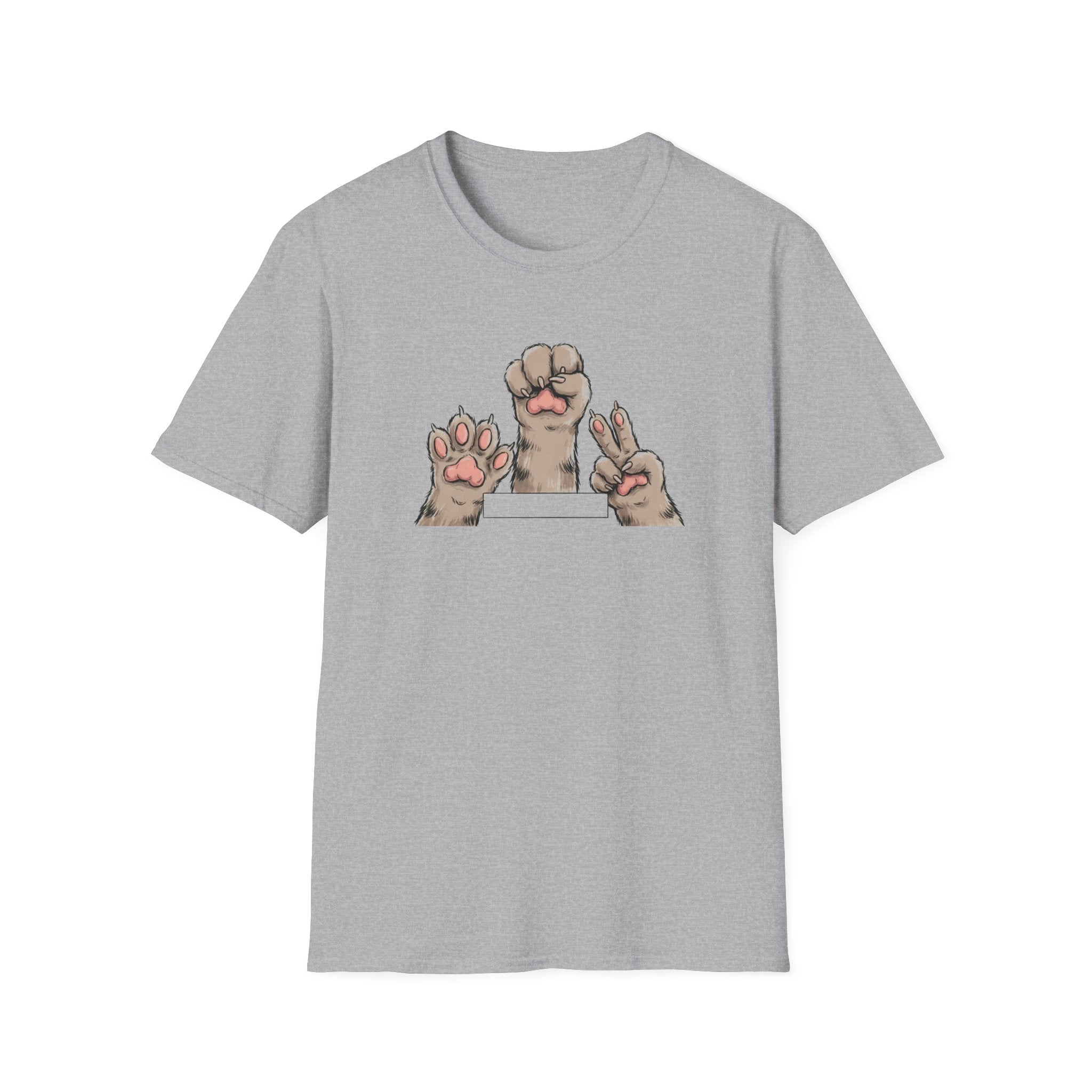 Funny Cat Paws Rock Paper Scissors Unisex T-Shirt - Cute Cat Beans Graphic Tee