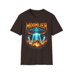 Moonlier UFO Invasion Graphic T-Shirt - Retro Sci-Fi Heavy Metal Apparel