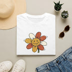 Retro Smiley Face Flower T-Shirt | 70s Vintage Aesthetic Indie Unisex Tee