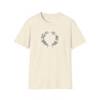 Watercolor Floral Wreath Unisex T-Shirt | Minimalist Botanical Graphic Tee