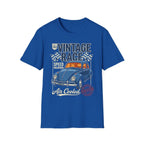 Blue vintage race t-shirt with classic car graphic and 'Air Cooled' text