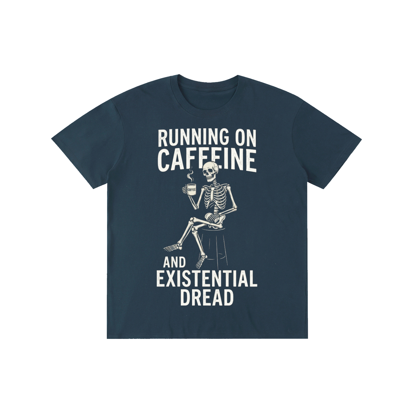 Running On Caffeine Skeleton Graphic Tee