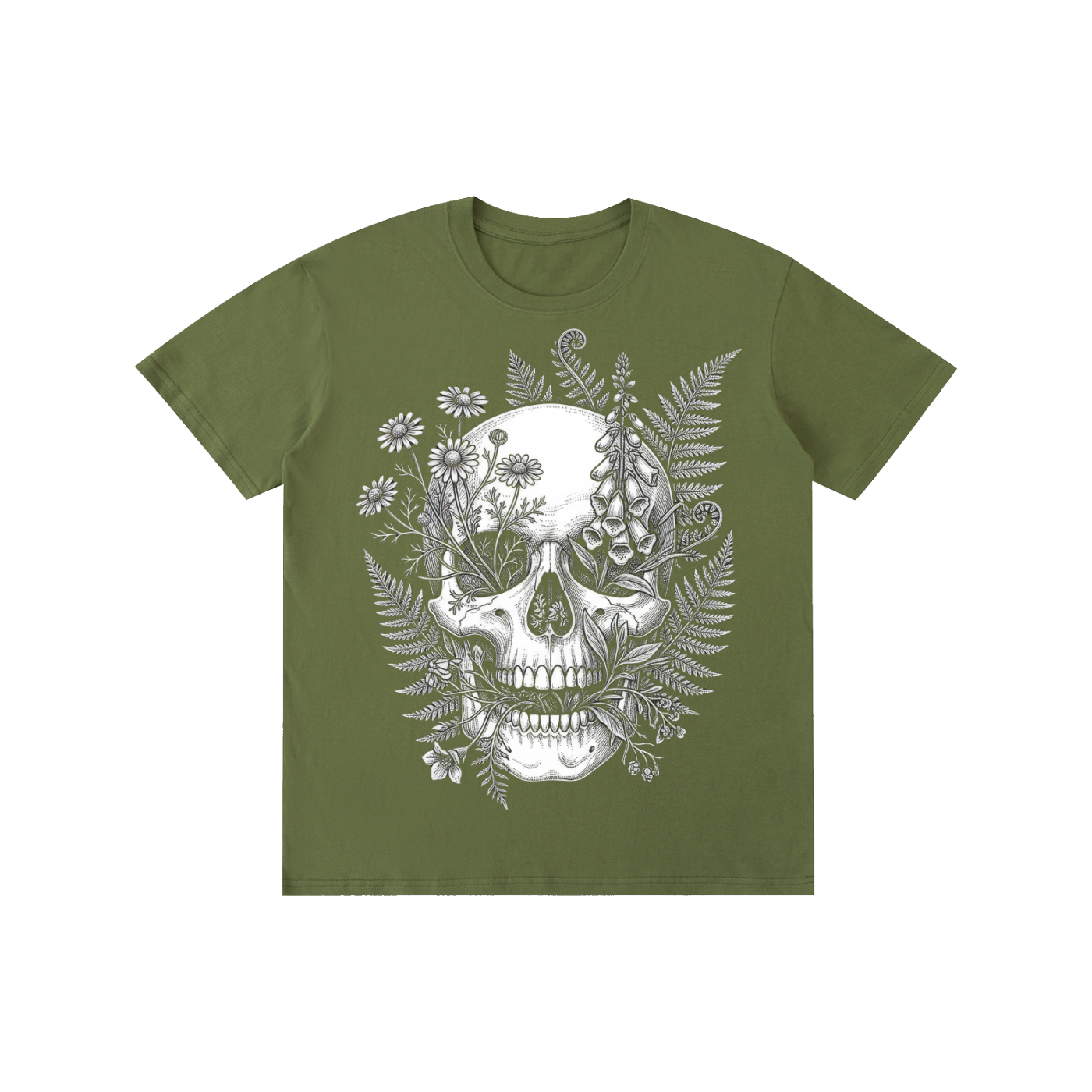 Floral Skull Anatomy Graphic Tee