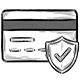 Secure credit card with shield and checkmark for safe transactions