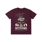 "King of Bad Decisions" Crowned Skull Graphic Tee