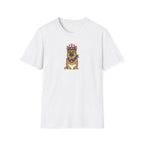 Patriotic German Shepherd Unisex T-Shirt – USA Flag Dog Graphic Tee