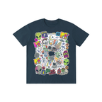 90s Retro Sticker Collage Graphic Tee