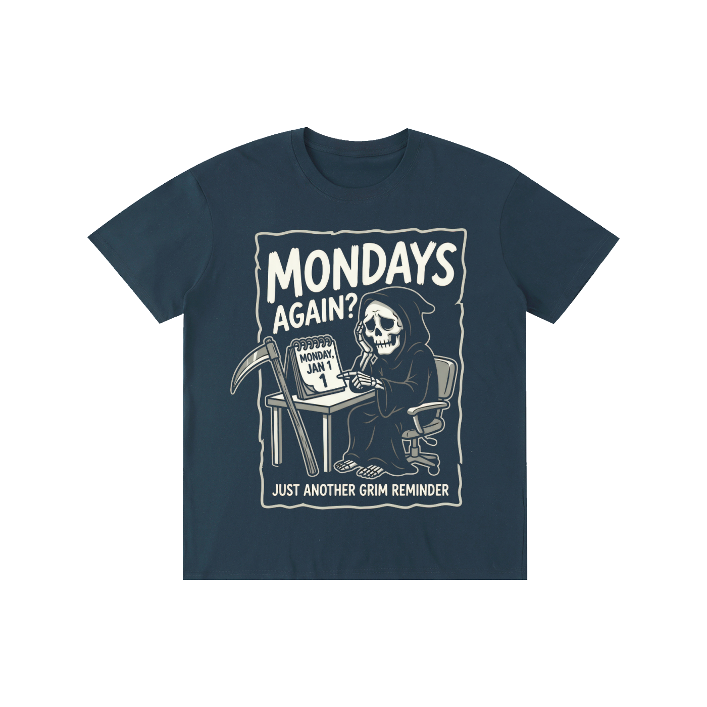 Mondays Again Grim Reaper Graphic Tee