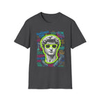 Renaissance Punk Graphic T-Shirt - Neon Street Art David Statue