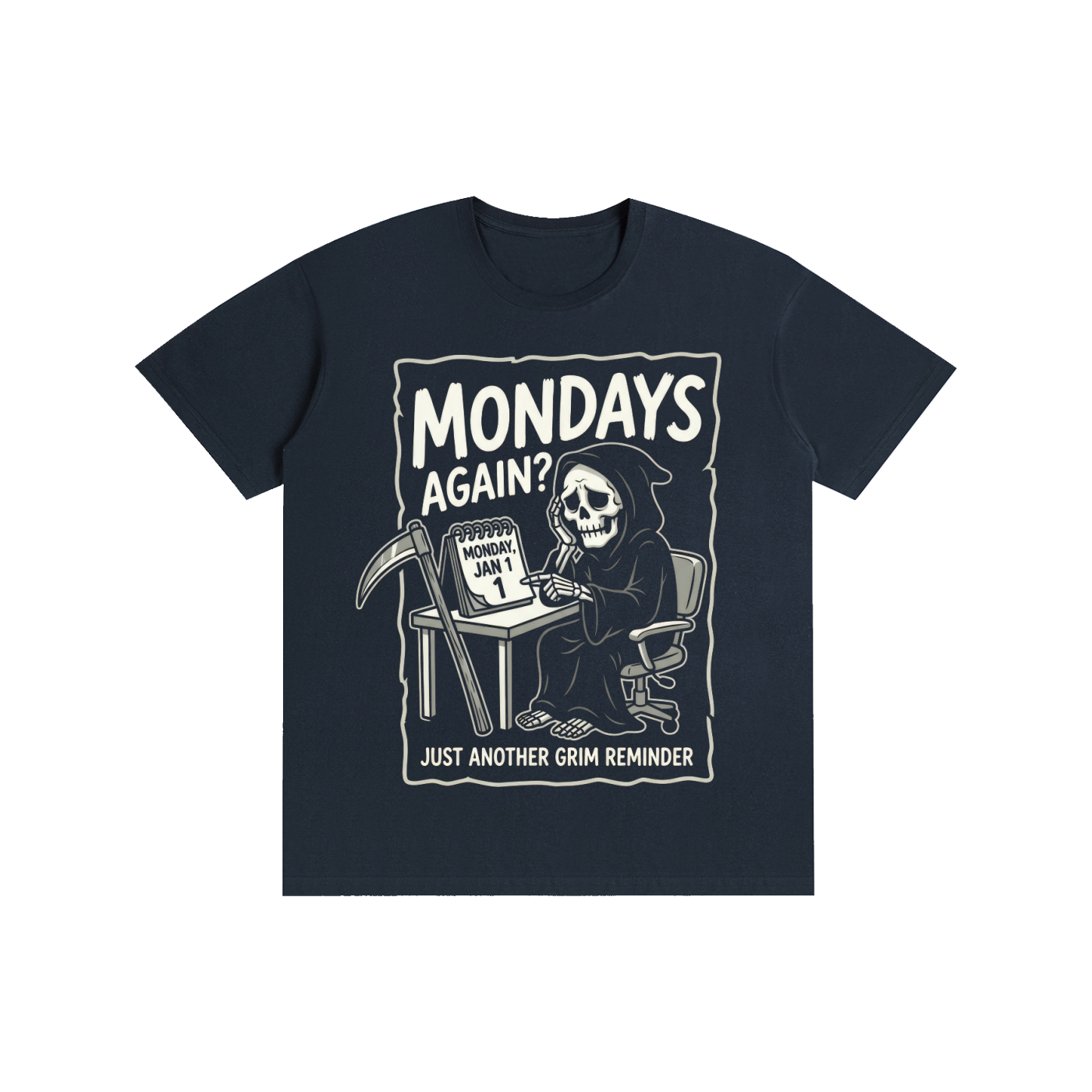 Mondays Again Grim Reaper Graphic Tee