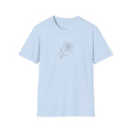 Minimalist Daisy Line Art Unisex T-Shirt | Aesthetic Botanical Sketch Graphic Tee