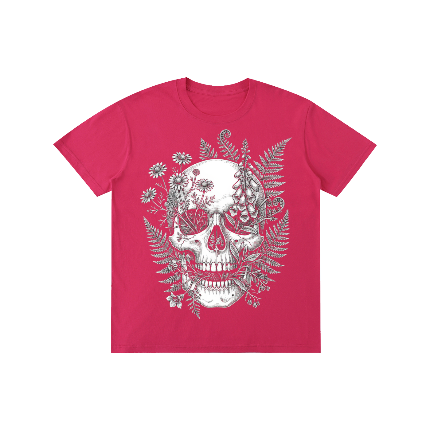Floral Skull Anatomy Graphic Tee
