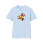 Retro Smiley Face Flower T-Shirt | 70s Vintage Aesthetic Indie Unisex Tee