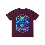Neon Cyber Skull "Dead Inside But Vibing" Graphic Tee t-shirt