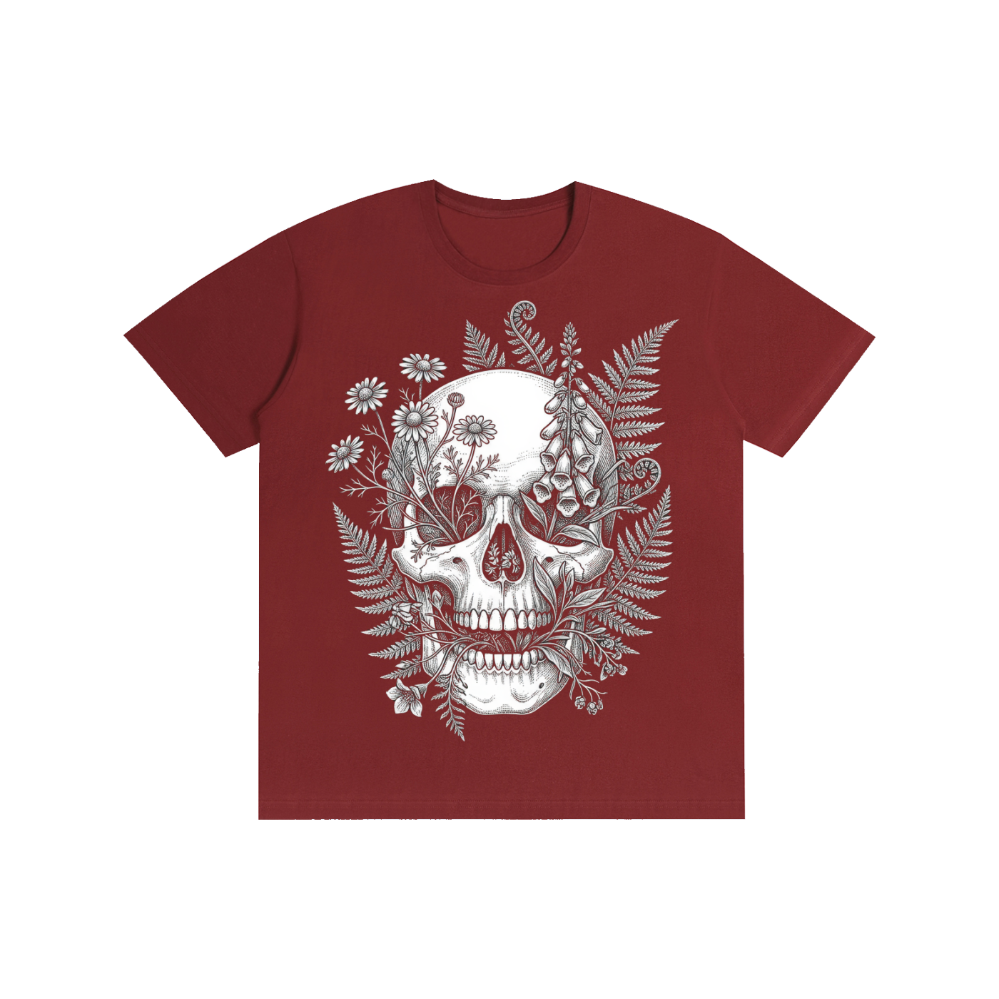 Floral Skull Anatomy Graphic Tee