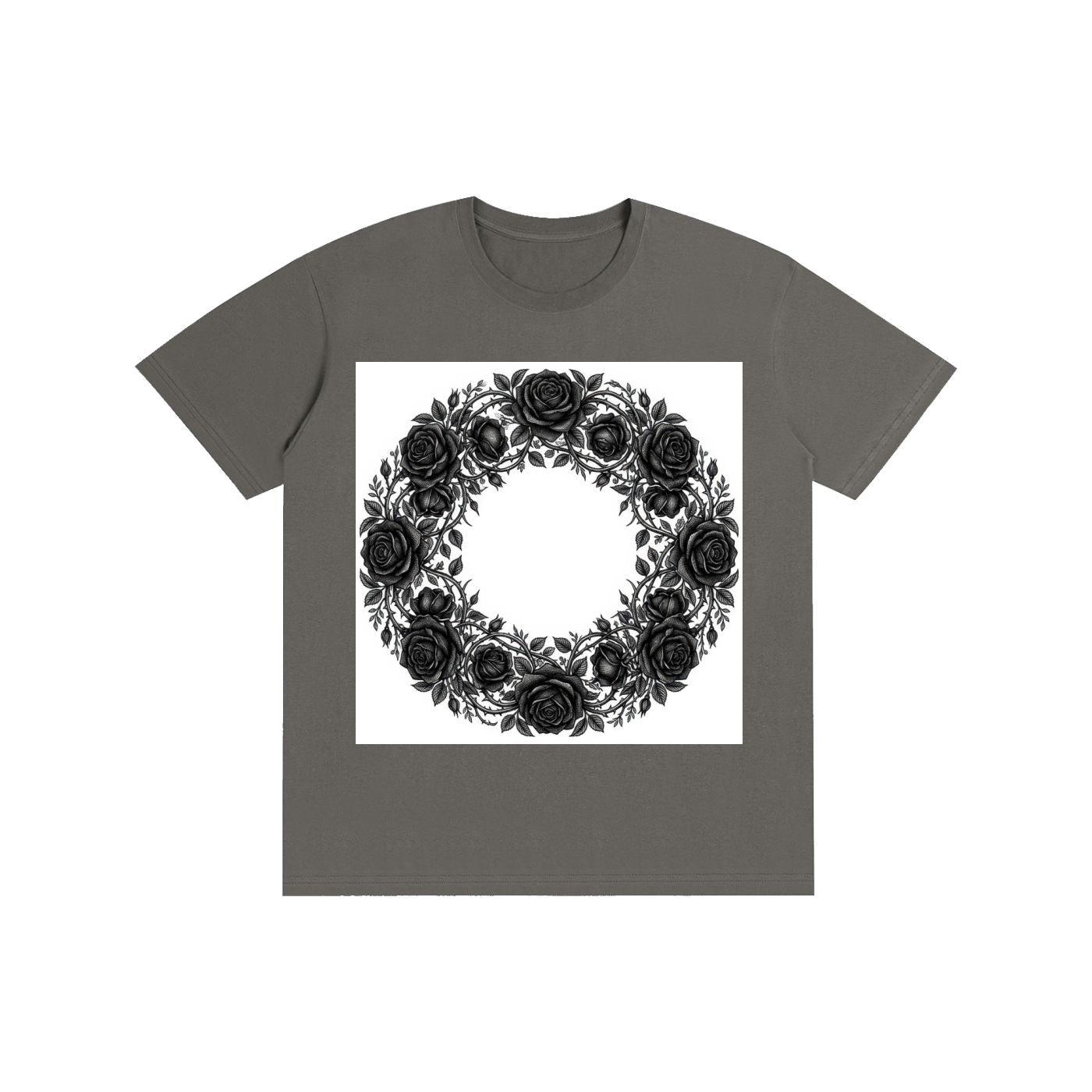 Black Rose Wreath Graphic Tee