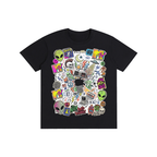 90s Retro Sticker Collage Graphic Tee