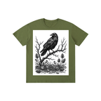 Gothic Raven & Thorns Graphic Tee