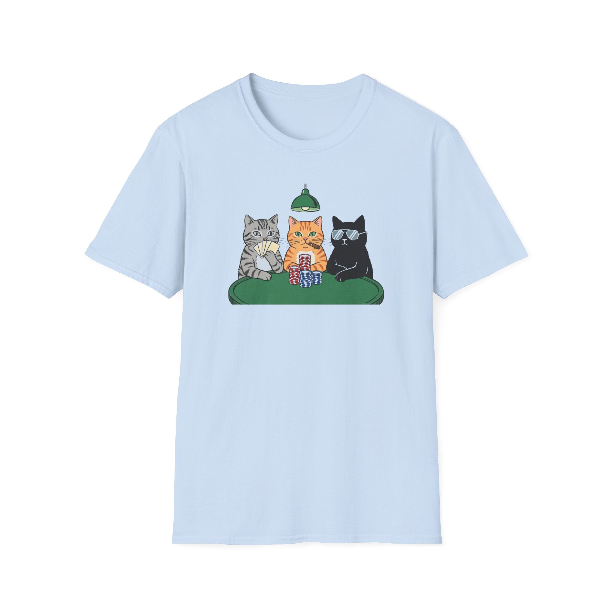 Cats Playing Poker Graphic T-Shirt | Funny Vintage Aesthetic Unisex Tee