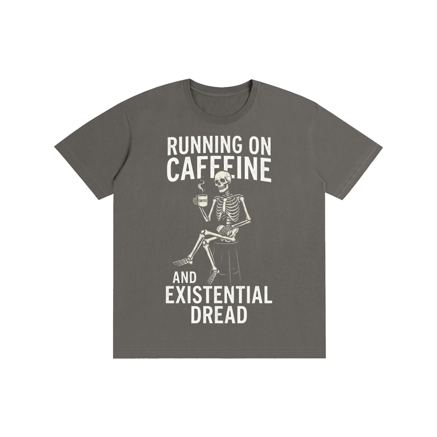Running On Caffeine Skeleton Graphic Tee