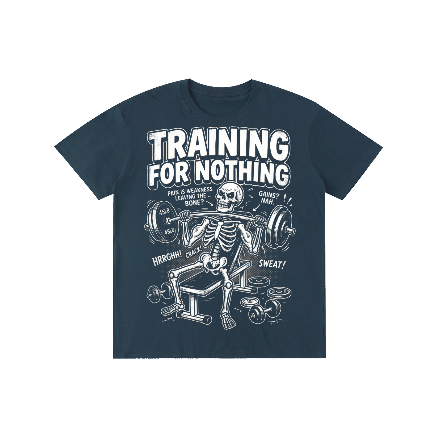 Training For Nothing Gym Skeleton Tee