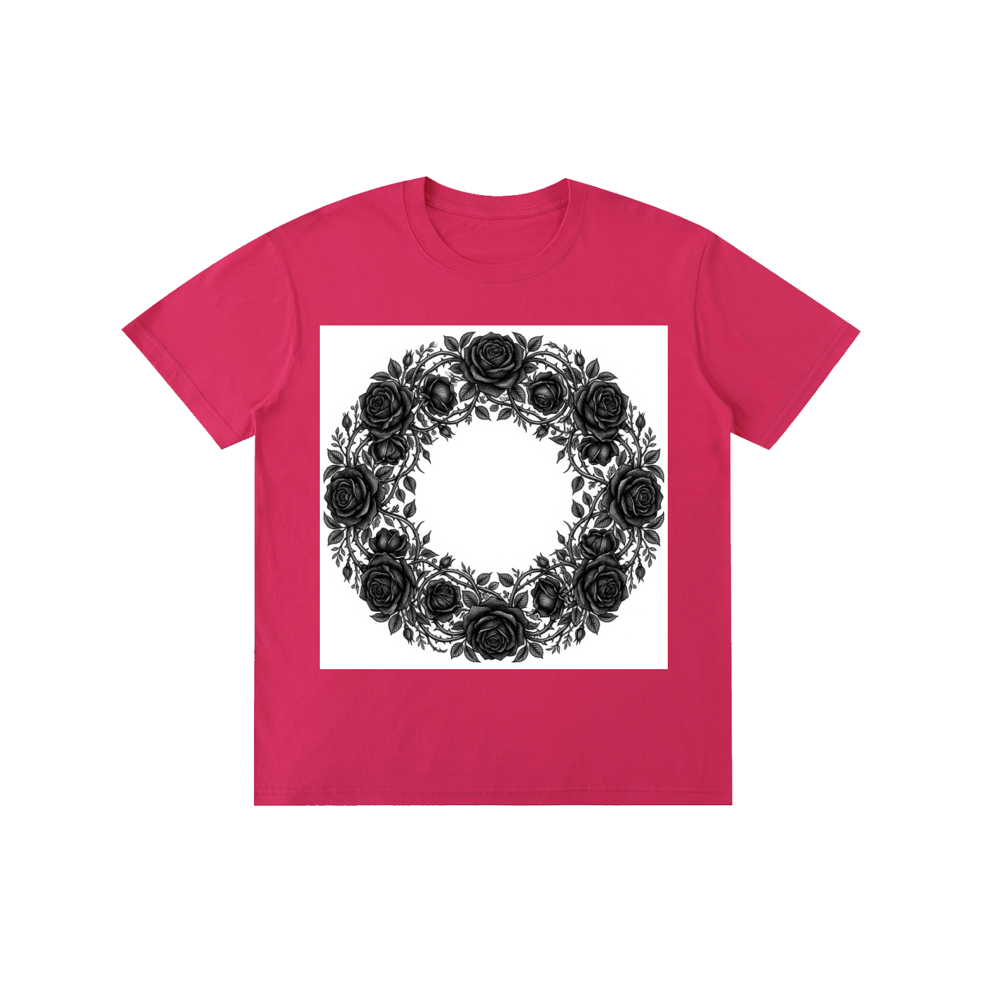 Black Rose Wreath Graphic Tee