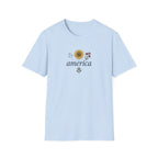 Minimalist Floral America Unisex T-Shirt | Patriotic Graphic Tee