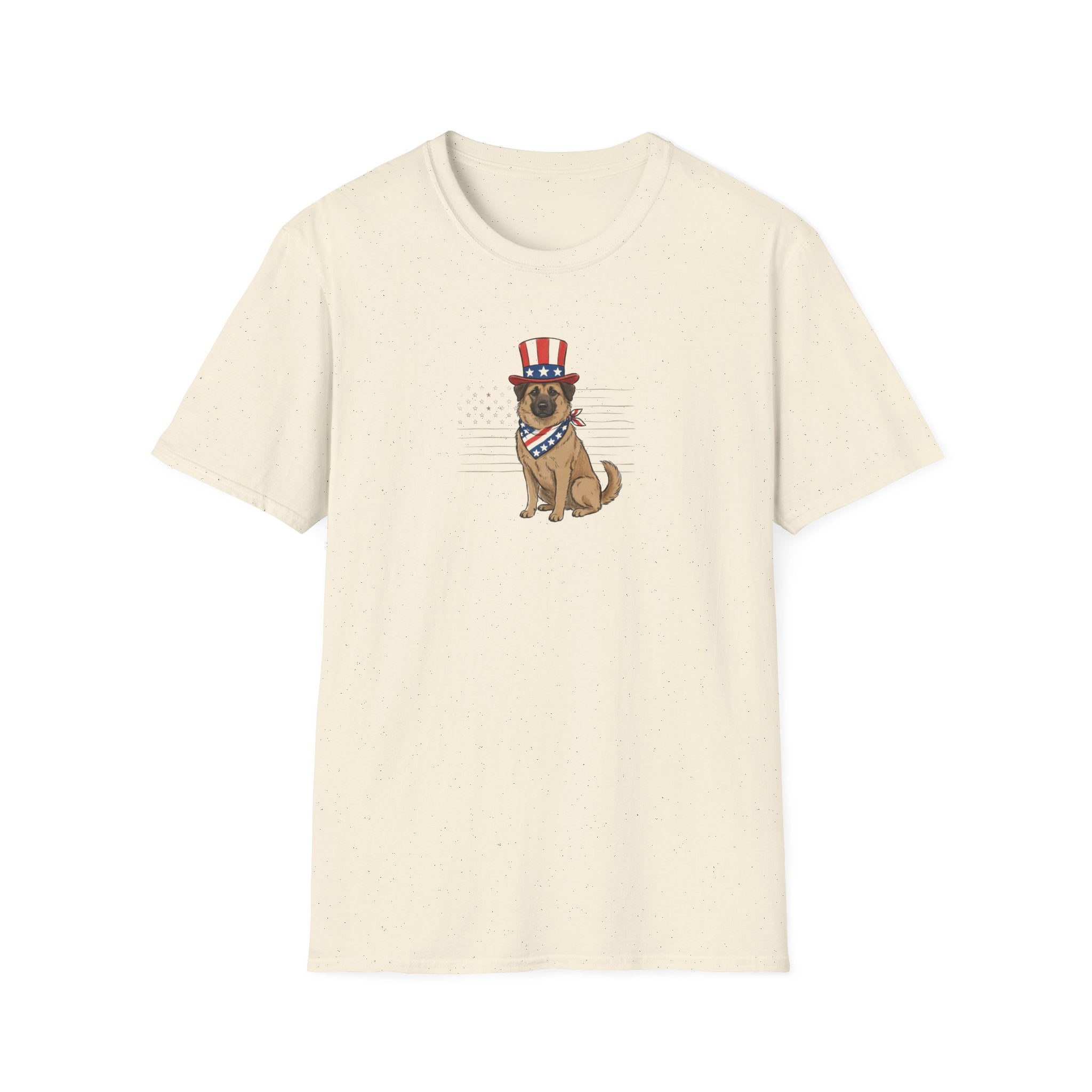 Patriotic German Shepherd Unisex T-Shirt | 4th of July American Flag Dog Graphic Tee