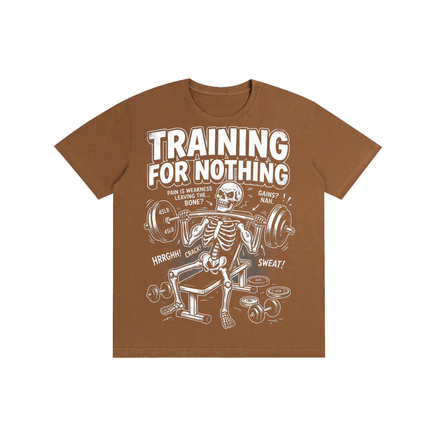 Training For Nothing Gym Skeleton Tee