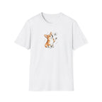 Adorable Corgi with Dandelion Unisex T-Shirt – Cute Dog Lover Graphic Tee