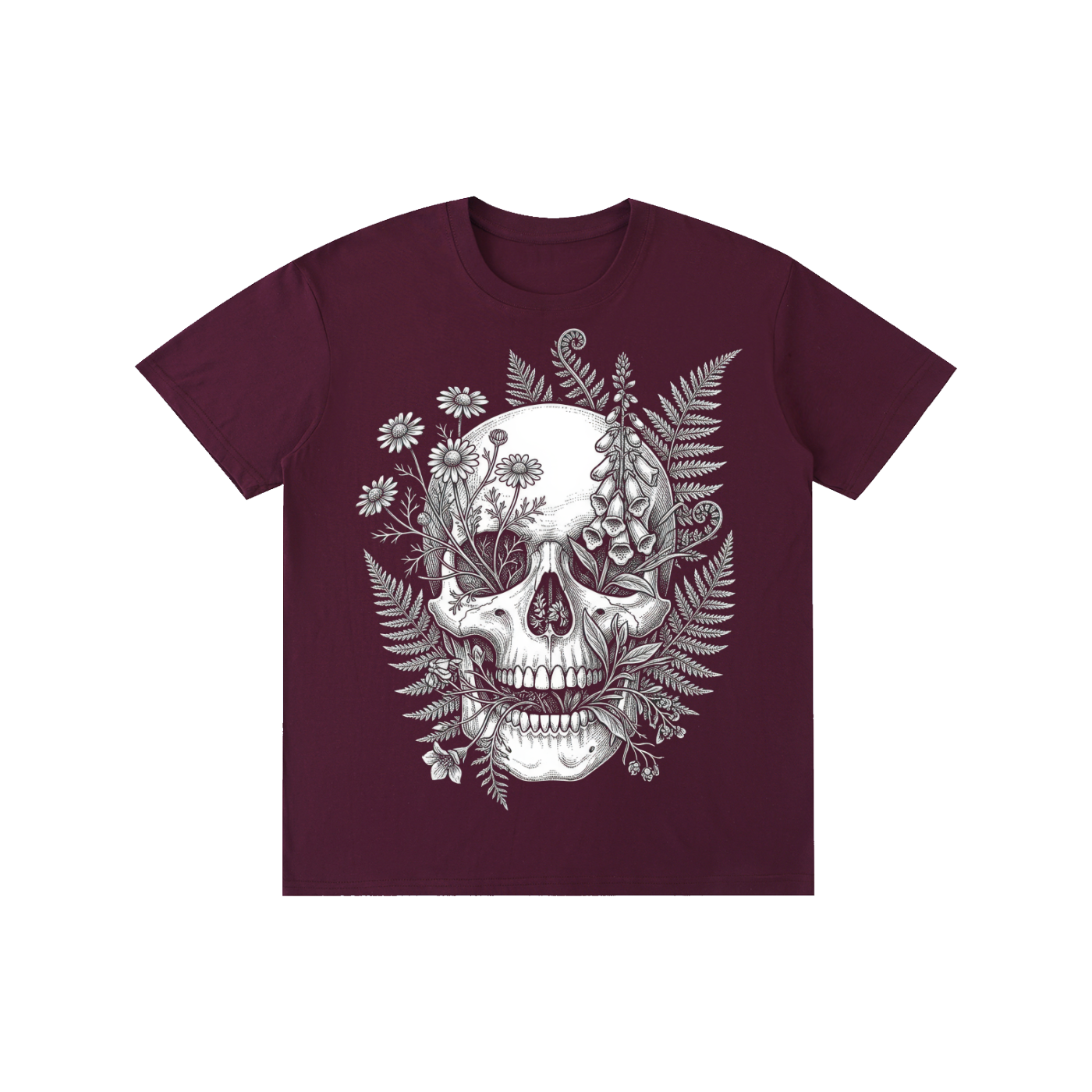 Floral Skull Anatomy Graphic Tee
