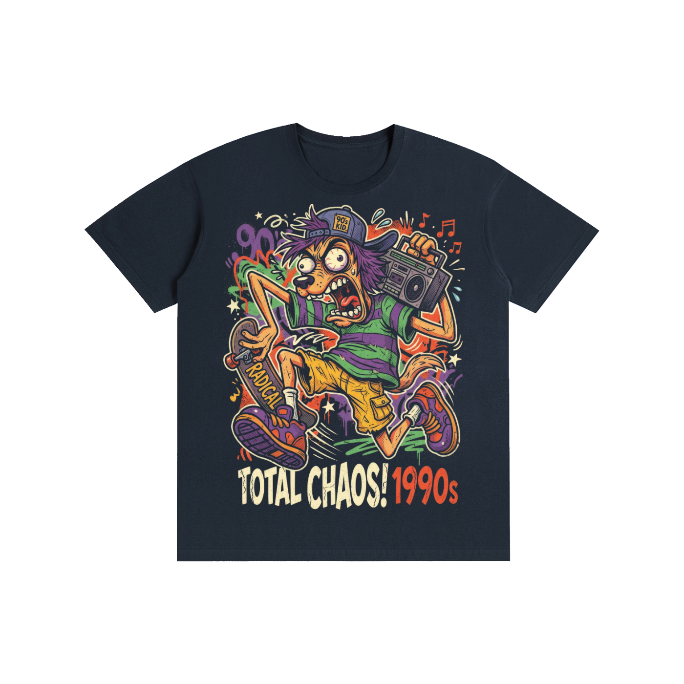 Total Chaos 1990s Skate Graphic Tee